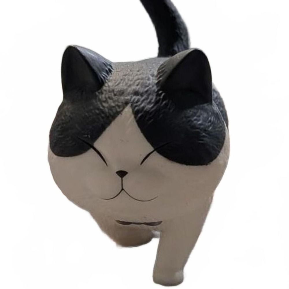 RARE ACTOYS Nekotama Ver.1.5 Ohirune Series Japanese Gray and White Cat Figurine